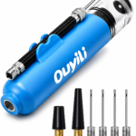Portable Sports Ball Pump Kit | Dual Action Hand Air Pump with Needles & Flexible Hose